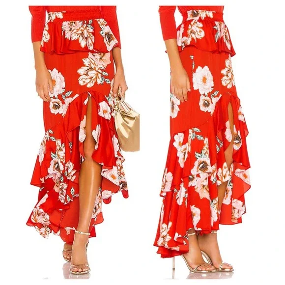 Misa Los Angeles Lucia Maxi Ruffle Skirt